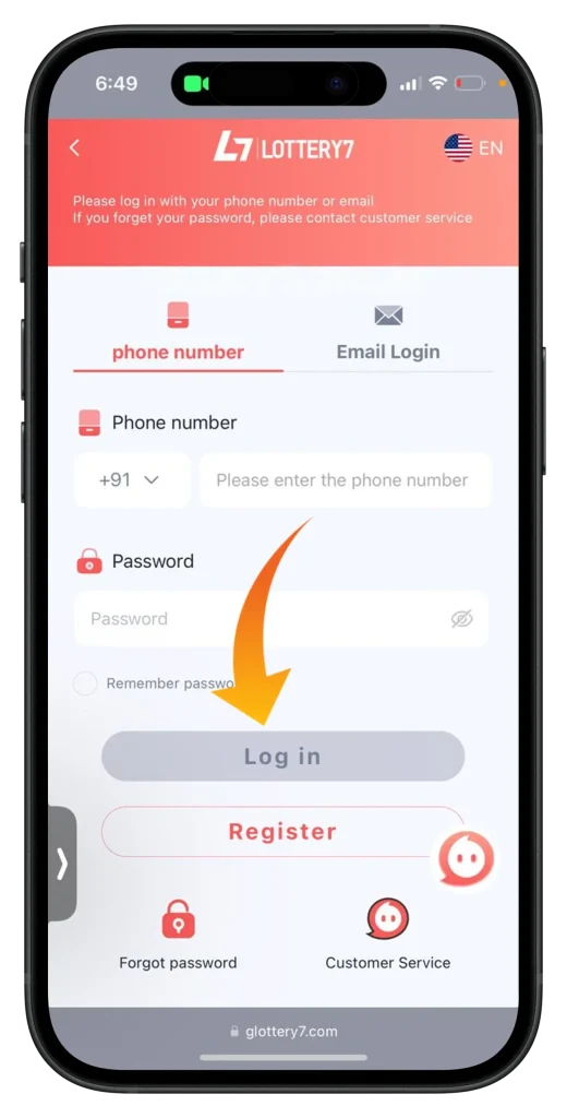 lottery 7 login